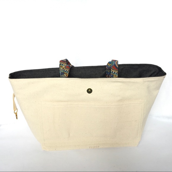 Bohemian Vegan Embroidered Upscale Boutique Tote - Picture 5 of 7